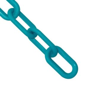 1 Inch X 25 Feet Turquoise Plastic Barrier Chain Barriers & Protectors