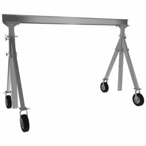 1500 Lb Capacity Silver Aluminum Pneumatic Caster Gantry Crane 12′ X 8′ Lifts & Cranes