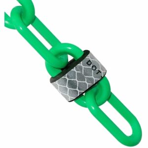 2 Inch X 25 Feet Green Reflective Plastic Barrier Chain Barriers & Protectors