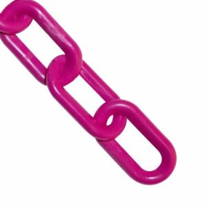 2 Inch X 25 Ft. Safety Pink Heavy Duty Plastic Barrier Chain Barriers & Protectors