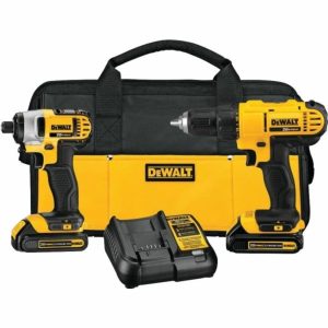 20-Volt Max Cordless Drill/Combo Kit 2-Tool With 2 20-Volt 1.3Ah Batteries, Charger & Bag Power Tool Kits