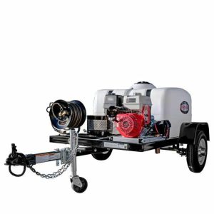 4200 Psi Cold Water Gas Pressure Washer Trailer W/ Honda Gx390 Engine Power Equipment