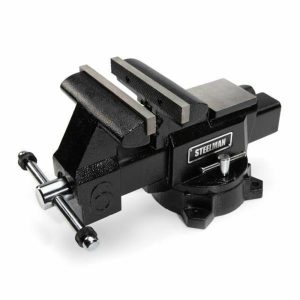 6-Inch Swivel Base Bench And Workshop Vise With Built-In Anvil Tools