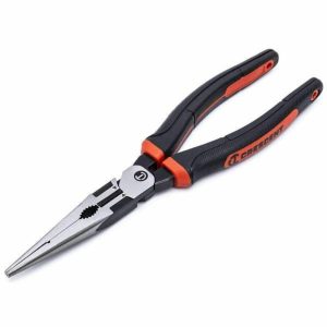 8 In. Z2 Dual Material High Leverage Long Nose Pliers Hand Tools