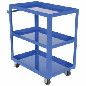 Blue 3-Shelf Steel Service Cart 22 X 36″ Carts & Trucks