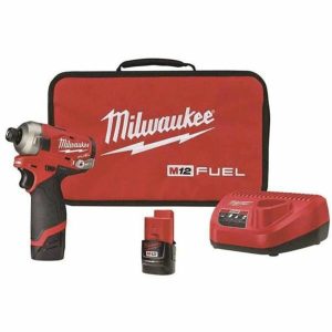 M12 Fuel 12V 1/4 In. Hex Driver W/ Two 2.0Ah Batteries And Bag Impact Drivers