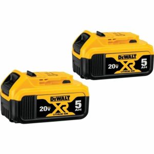 Max Xr 20-Volts 5.0 Ah Li-Ion Battery, Pack Of 2 Batteries & Chargers