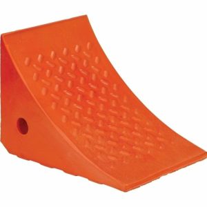 Orange Urethane Wheel Chock 7-3/4W X 10-7/8L X 7-5/8″H Material Handling