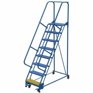 Perforated 8-Step Portable Warehouse Ladder 63.19 X 29.75″ Ladders