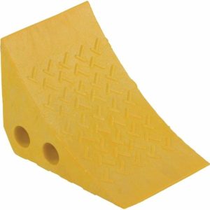 Recycled Yellow Plastic Wheel Chock 7-1/2W X 7-1/2H X 10-1/4″L Material Handling