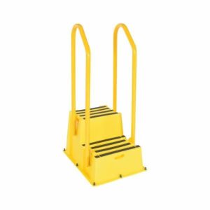 Step Poly Nestable 2 Step Yellow With Handrails Ladders & Accessories