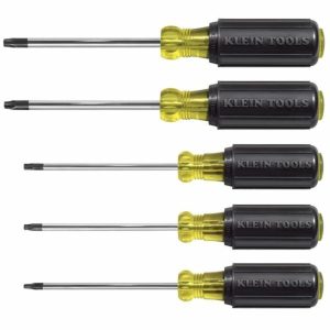 Torx Yellow/Black 5-Piece Cushion Grip Screwdriver Set Drivers, Ratchets & Wrenches