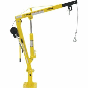 Winch Operated Truck Jib Crane 500 Pounds Capacity Extended Jacks