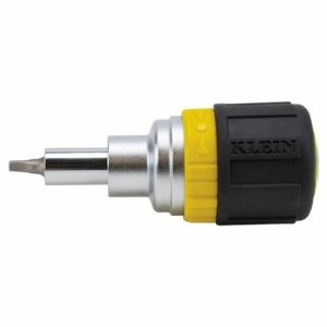 6-In-1 Ratcheting Stubby Screwdriver With Square Recess Drivers, Ratchets & Wrenches